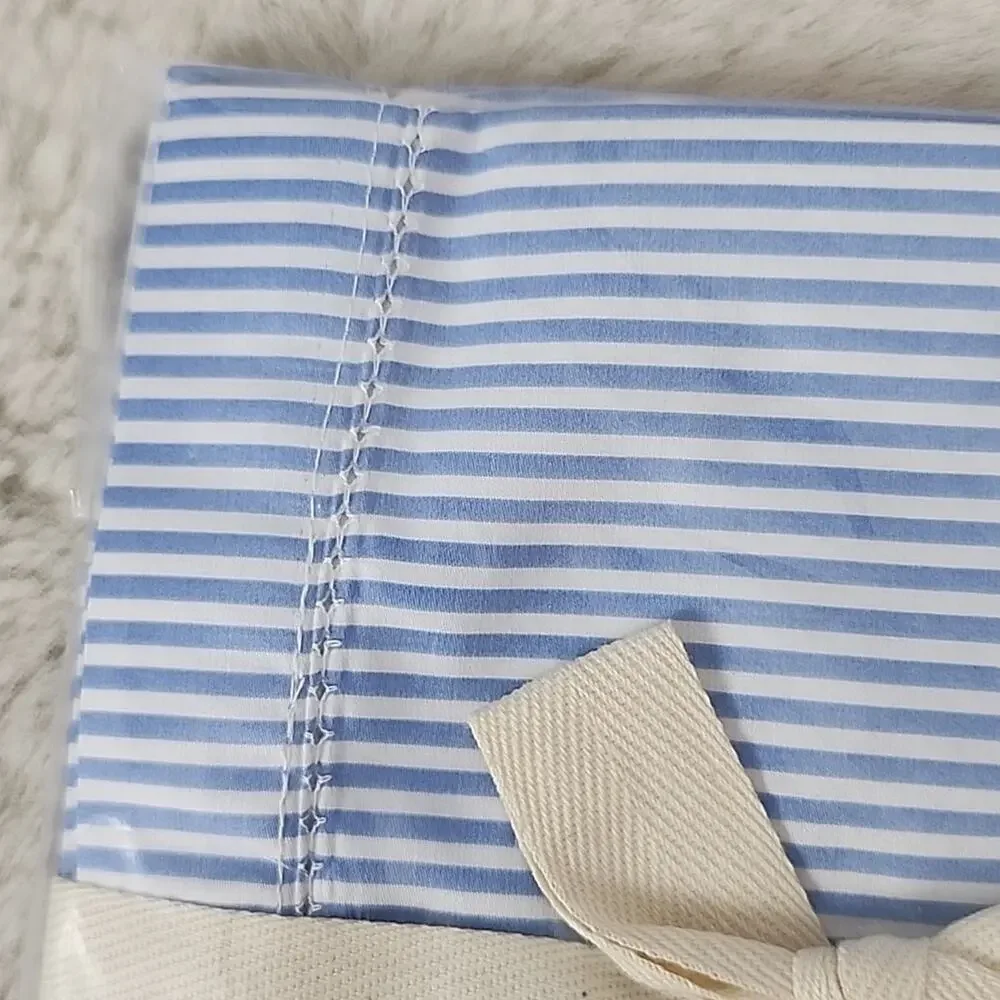 J. Crew Home Blue White Seersucker Striped Placemats Set of 4 Cotton NWT BM990